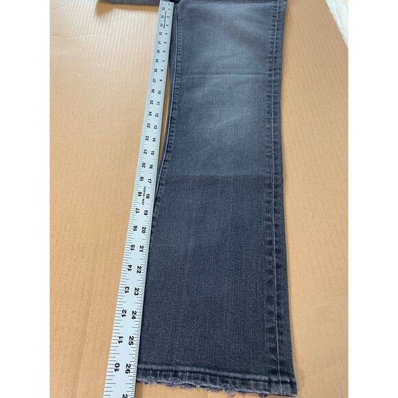 NWT MADEWELL JEANS 24 BLACK SLIM DEMI BOOT FLARE HARLOCKE WASH FADED HIGH WAIST - Picture 16 of 16